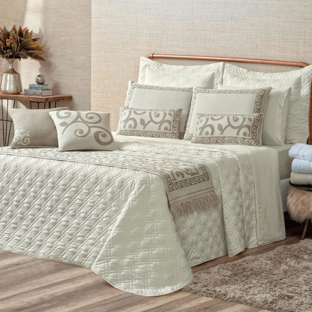 Kit Completo Cobre Cama Queen 10 Peças Turin Premium